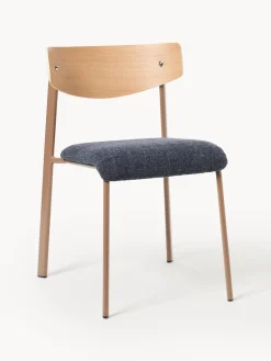 Silla tapizada de madera de roble Nadia