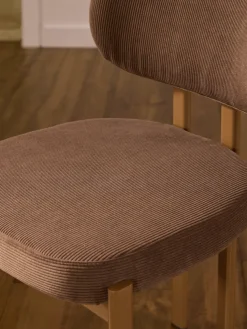 Silla tapizada de pana Adrien