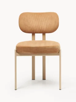 Silla tapizada de pana Adrien