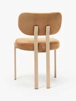 Silla tapizada de pana Adrien