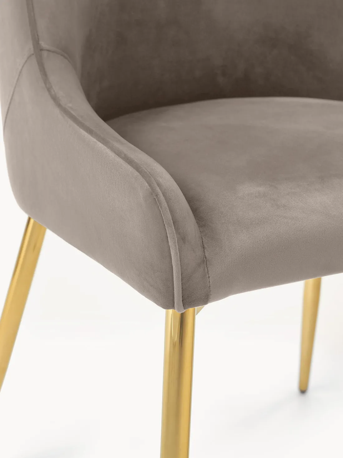 Silla tapizada de terciopelo Ava