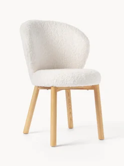 Silla tapizada en borreguillo Serena