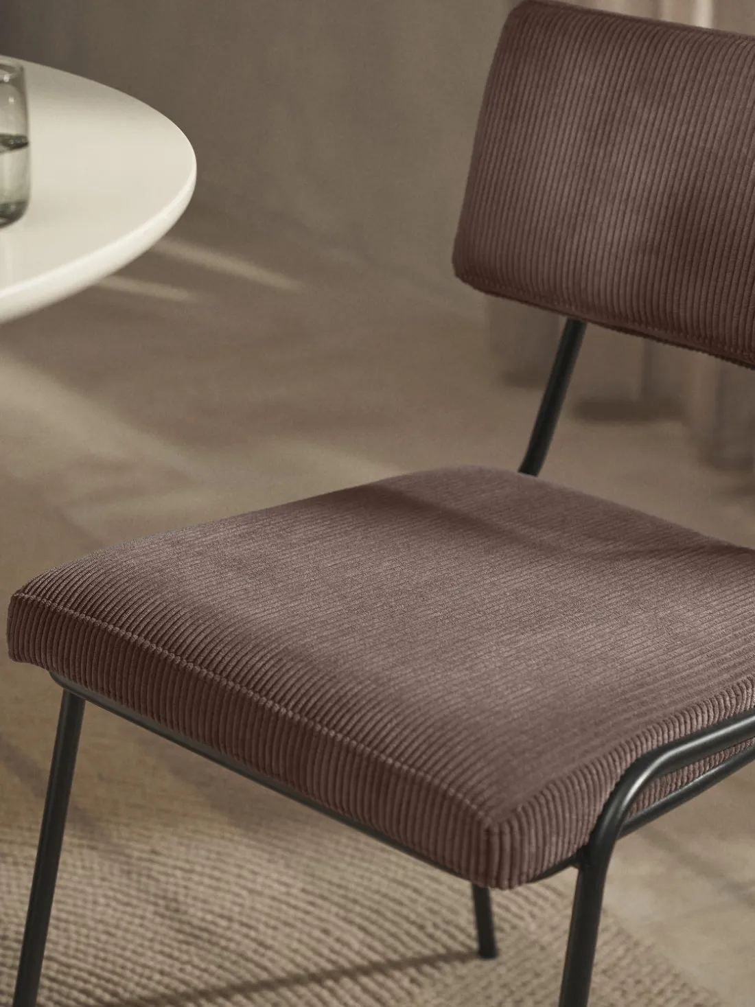 Silla tapizada en pana Mats, 2 uds.