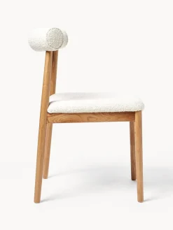 Silla tapizada en tejido bouclé Diego