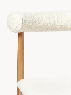 Silla tapizada en tejido bouclé Diego