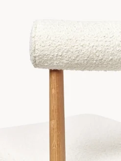 Silla tapizada en tejido bouclé Diego