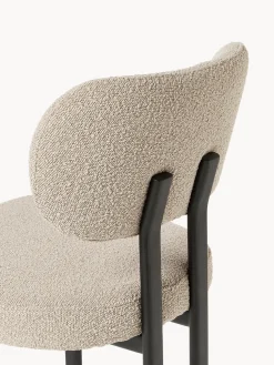 Silla tapizada en tejido bouclé Adrien