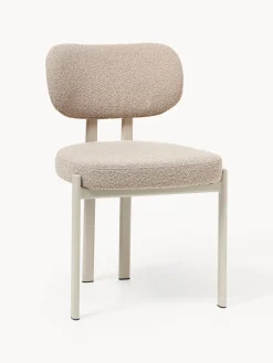 Silla tapizada en tejido bouclé Adrien