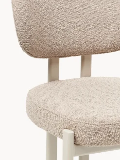 Silla tapizada en tejido bouclé Adrien