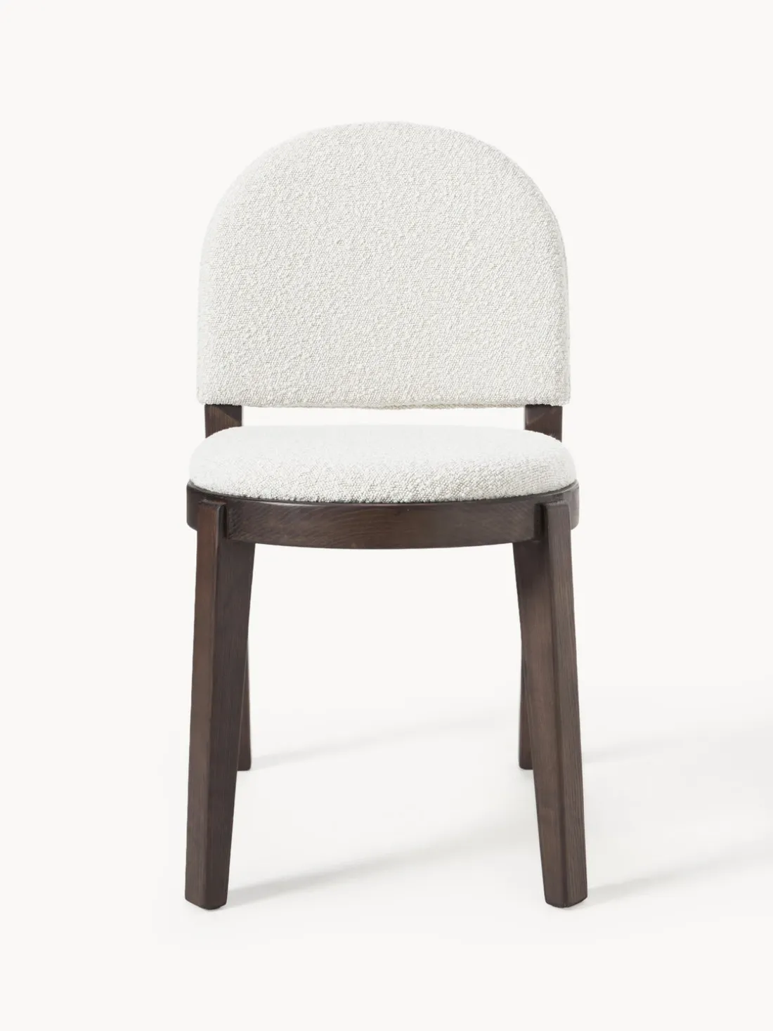 Silla tapizada en tejido bouclé Neelia