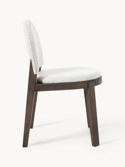 Silla tapizada en tejido bouclé Neelia