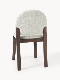 Silla tapizada en tejido bouclé Neelia