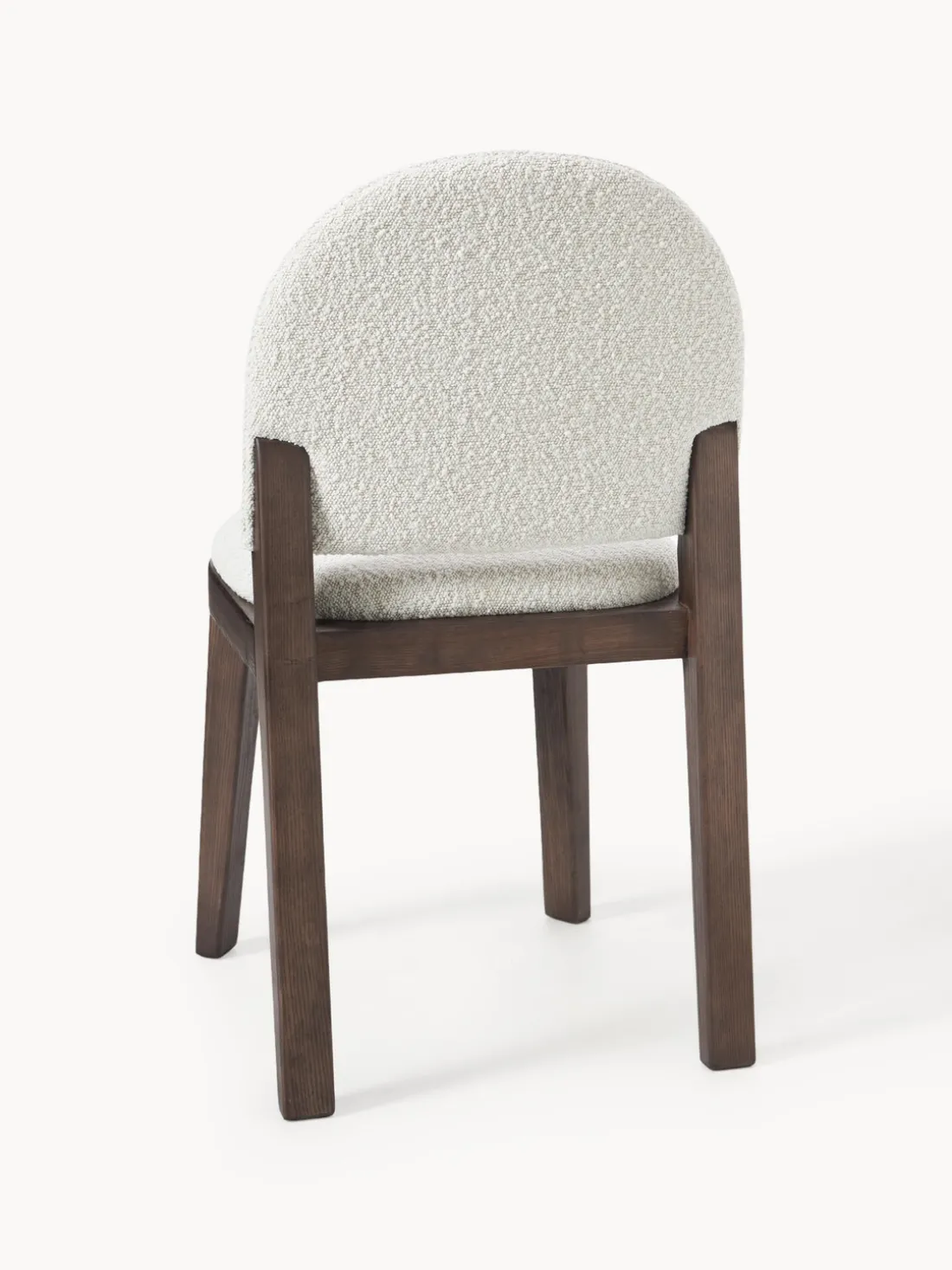 Silla tapizada en tejido bouclé Neelia