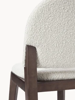 Silla tapizada en tejido bouclé Neelia