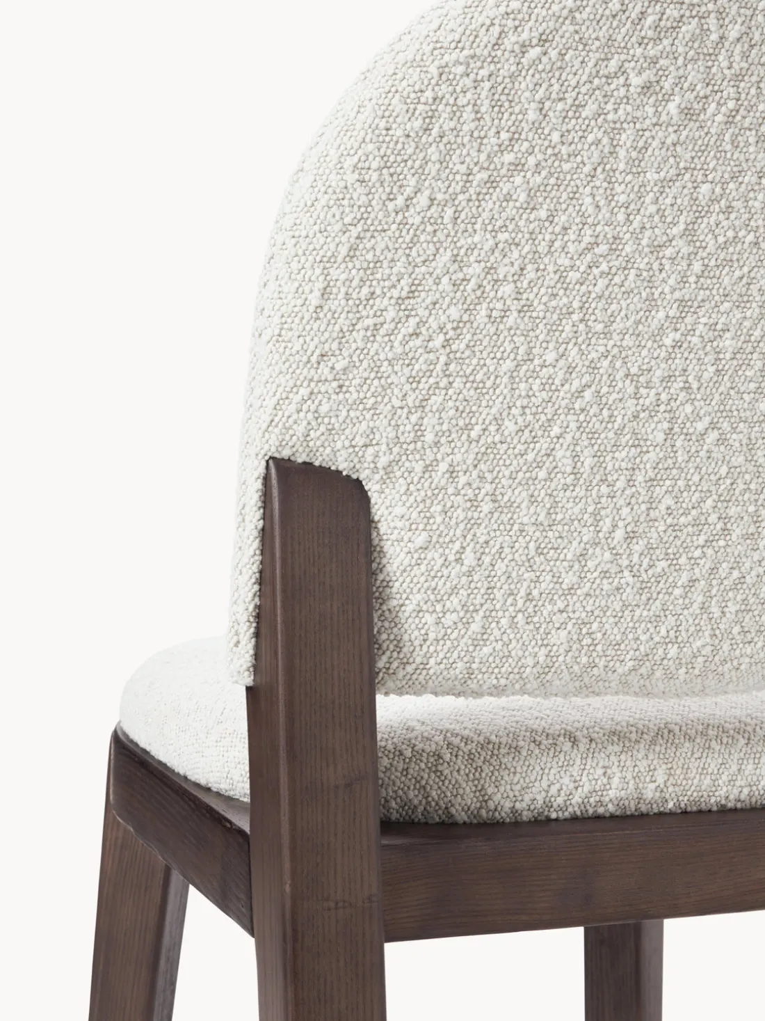 Silla tapizada en tejido bouclé Neelia