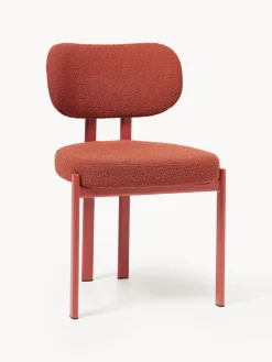 Silla tapizada en tejido bouclé Adrien