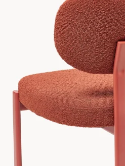 Silla tapizada en tejido bouclé Adrien