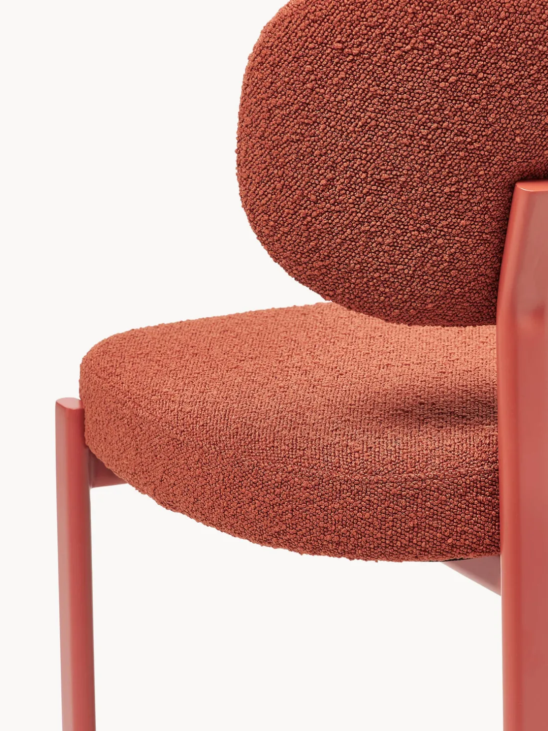 Silla tapizada en tejido bouclé Adrien