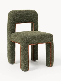 Silla tapizada en tejido bouclé Ana