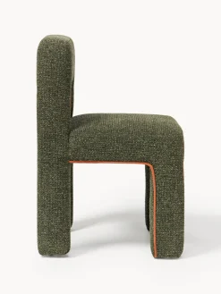 Silla tapizada en tejido bouclé Ana