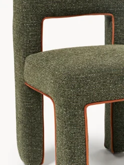 Silla tapizada en tejido bouclé Ana