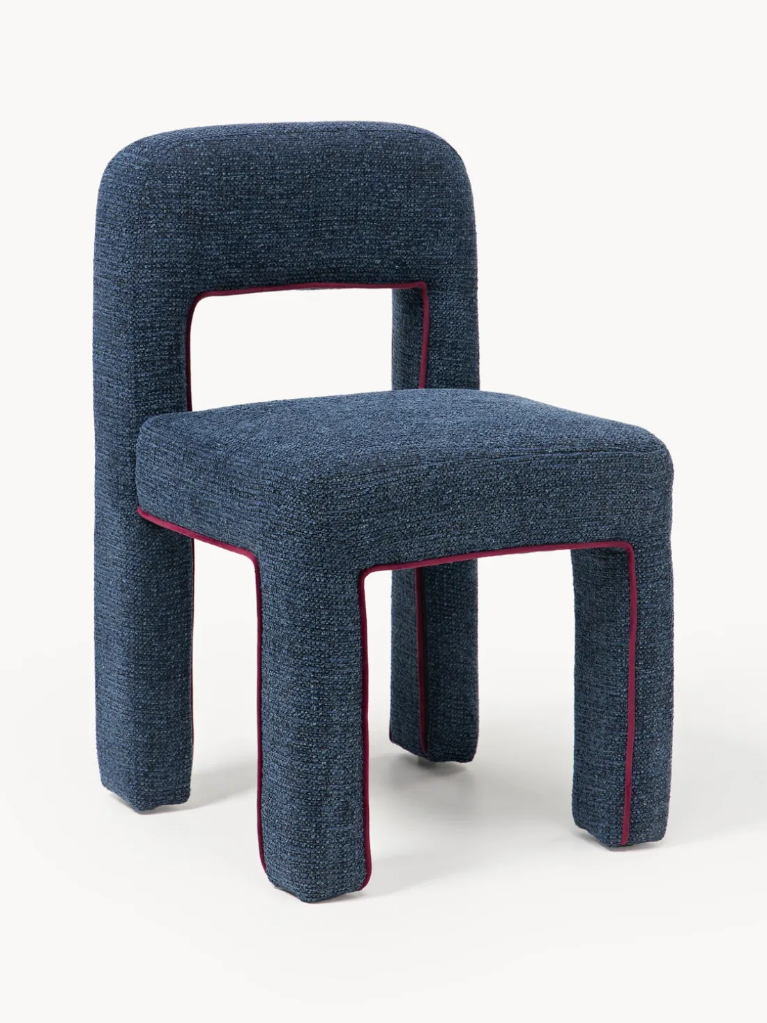 Silla tapizada en tejido bouclé Ana