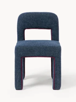 Silla tapizada en tejido bouclé Ana