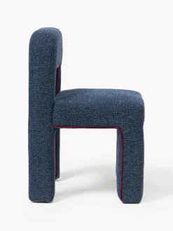 Silla tapizada en tejido bouclé Ana