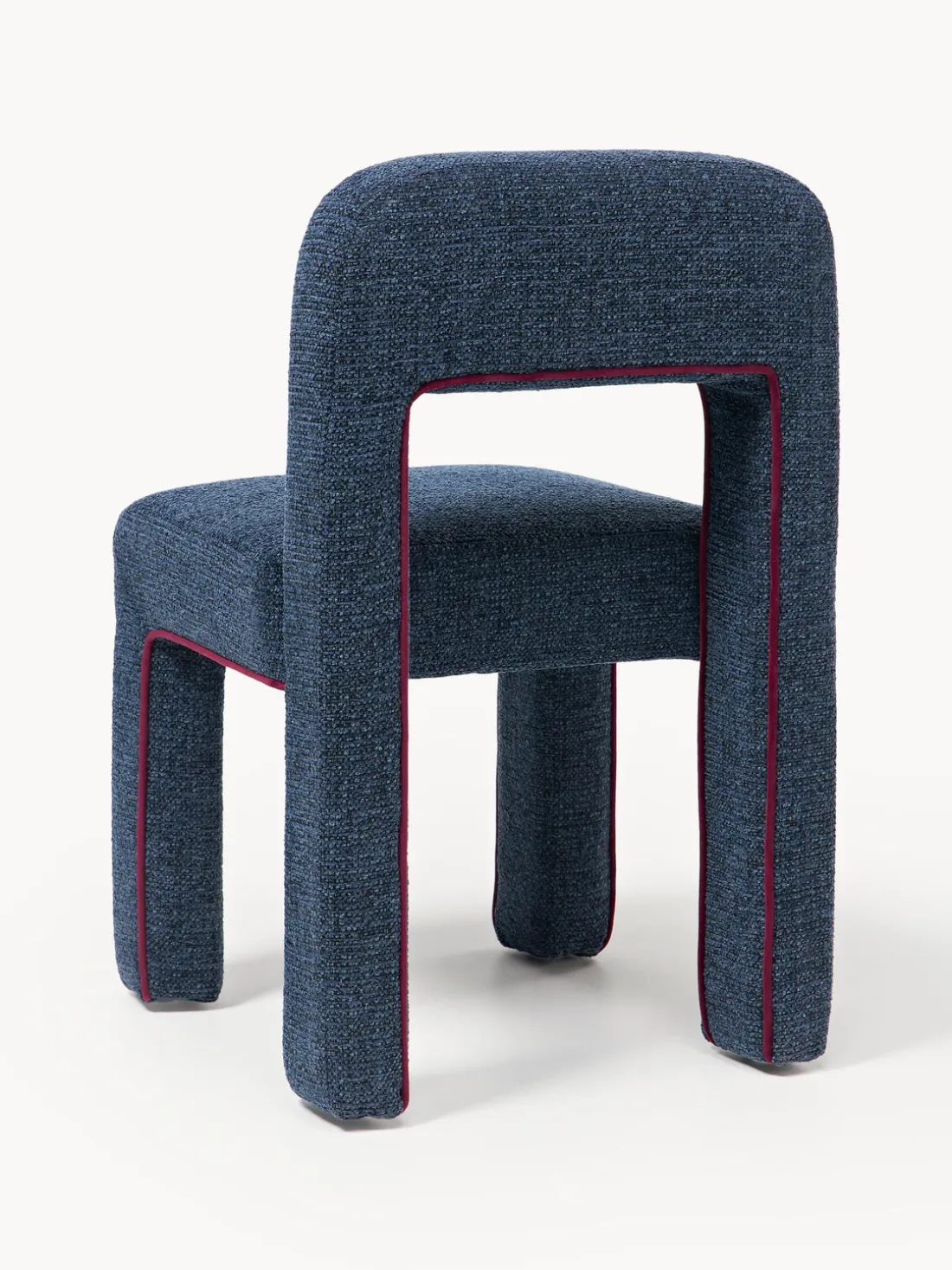 Silla tapizada en tejido bouclé Ana