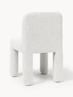Silla tapizada en tejido bouclé Lukas