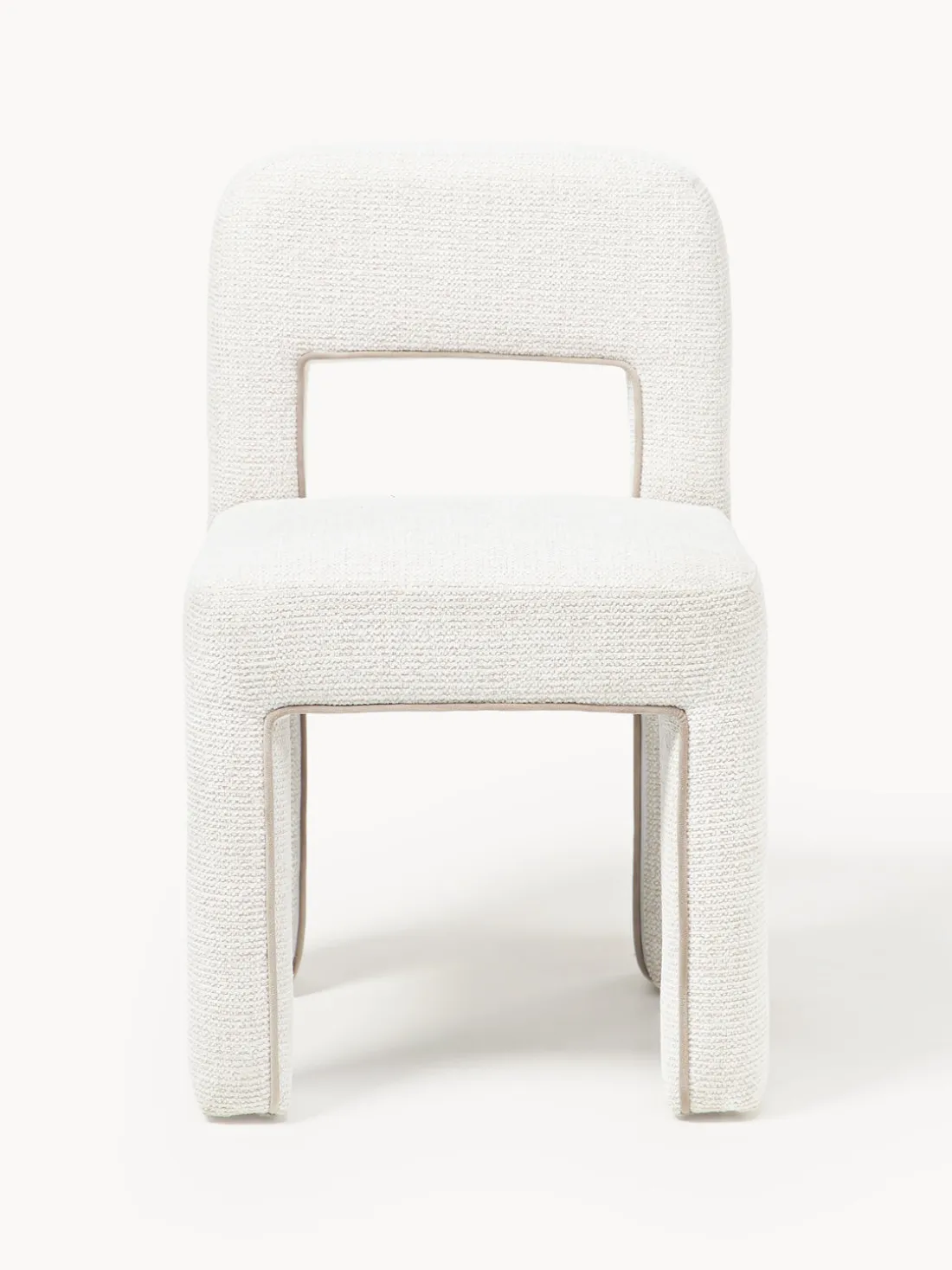 Silla tapizada en tejido bouclé Ana