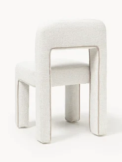 Silla tapizada en tejido bouclé Ana