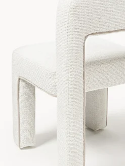 Silla tapizada en tejido bouclé Ana