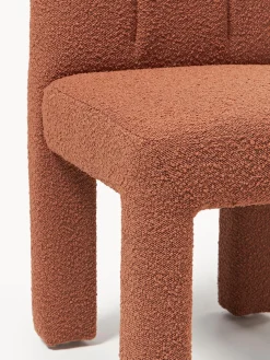 Silla tapizada en tejido bouclé Lukas