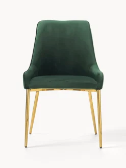 Silla tapizada en terciopelo Ava