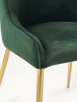 Silla tapizada en terciopelo Ava