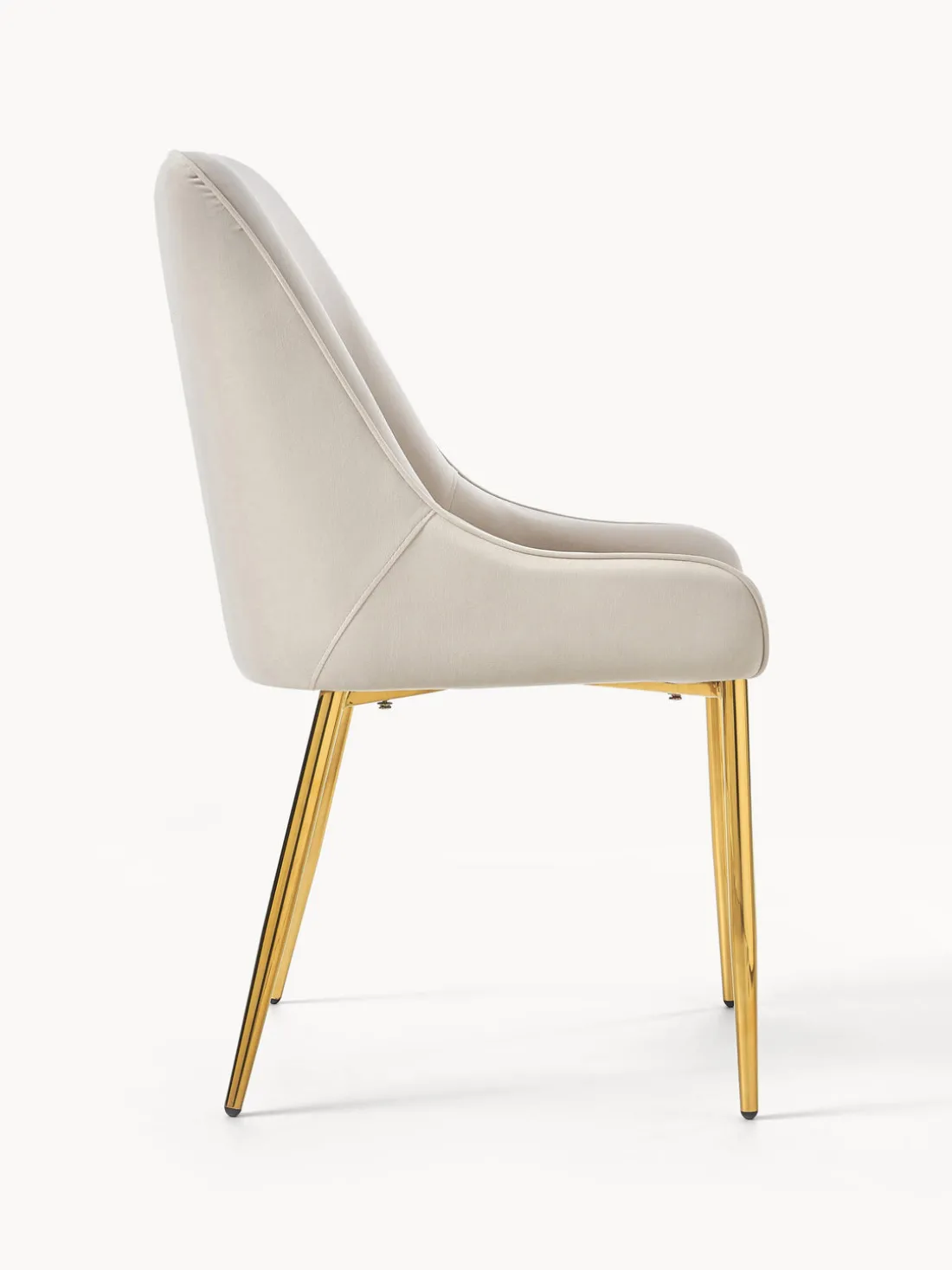 Silla tapizada en terciopelo Ava