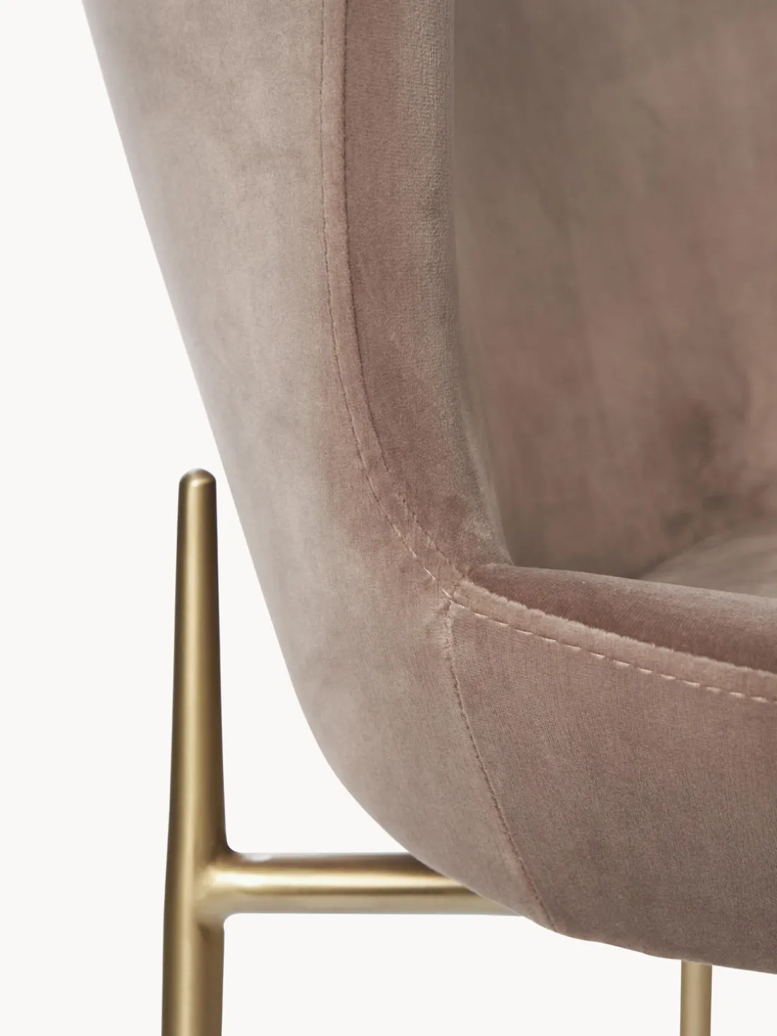 Silla tapizada en terciopelo Tess