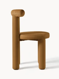 Silla tapizada en terciopelo Calan