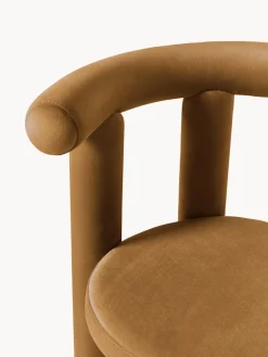 Silla tapizada en terciopelo Calan