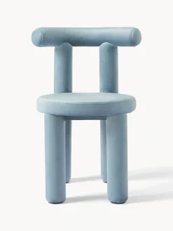 Silla tapizada en terciopelo Calan