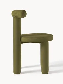 Silla tapizada en terciopelo Calan