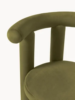 Silla tapizada en terciopelo Calan