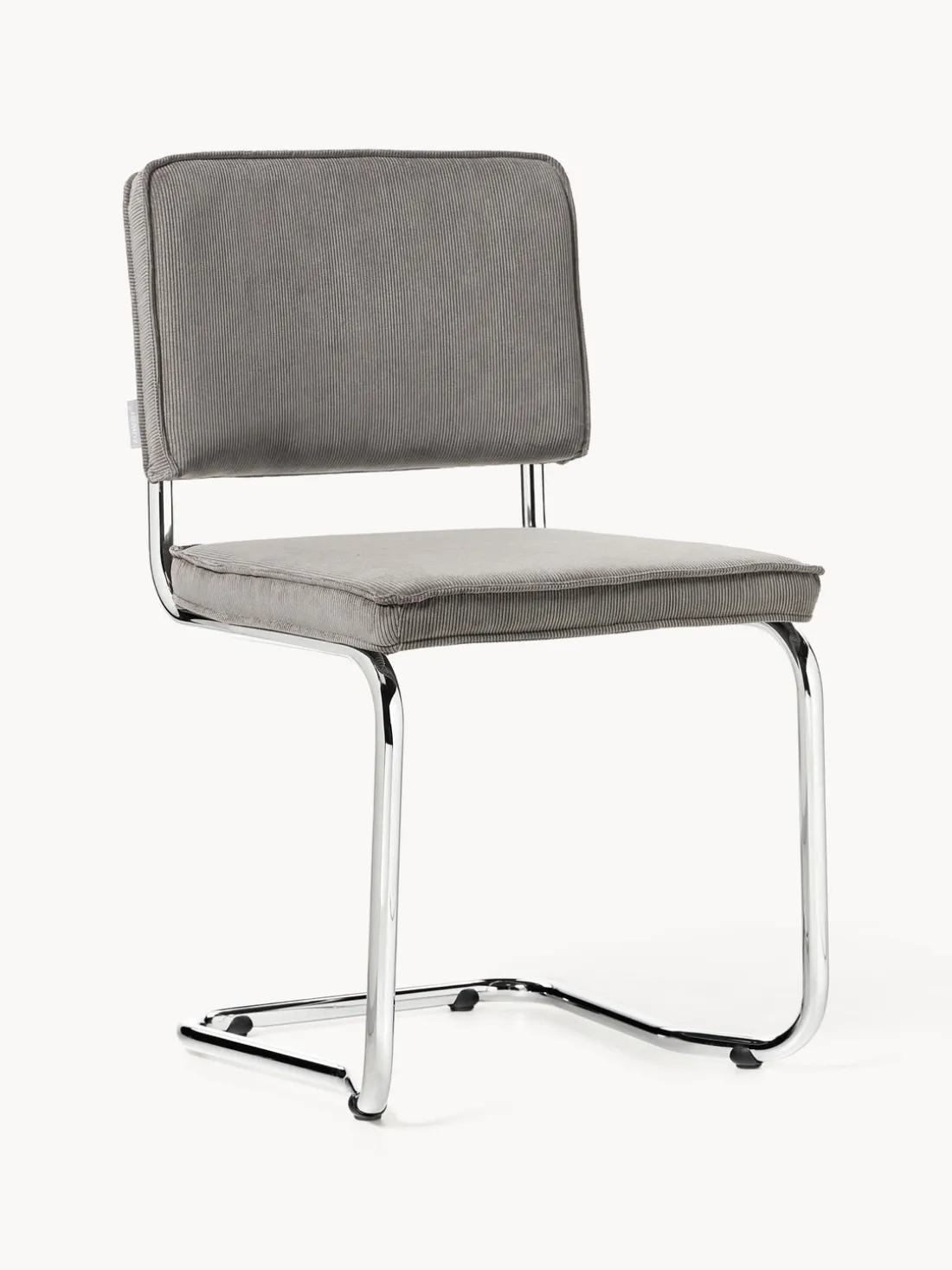 Sillas cantilever de pana Kink, 2 uds.