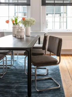 Sillas cantilever de pana Kink, 2 uds.