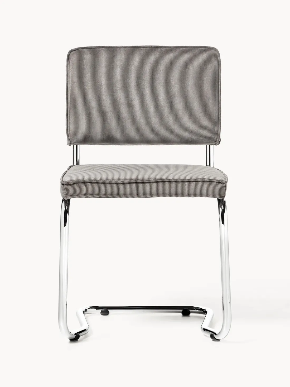 Sillas cantilever de pana Kink, 2 uds.