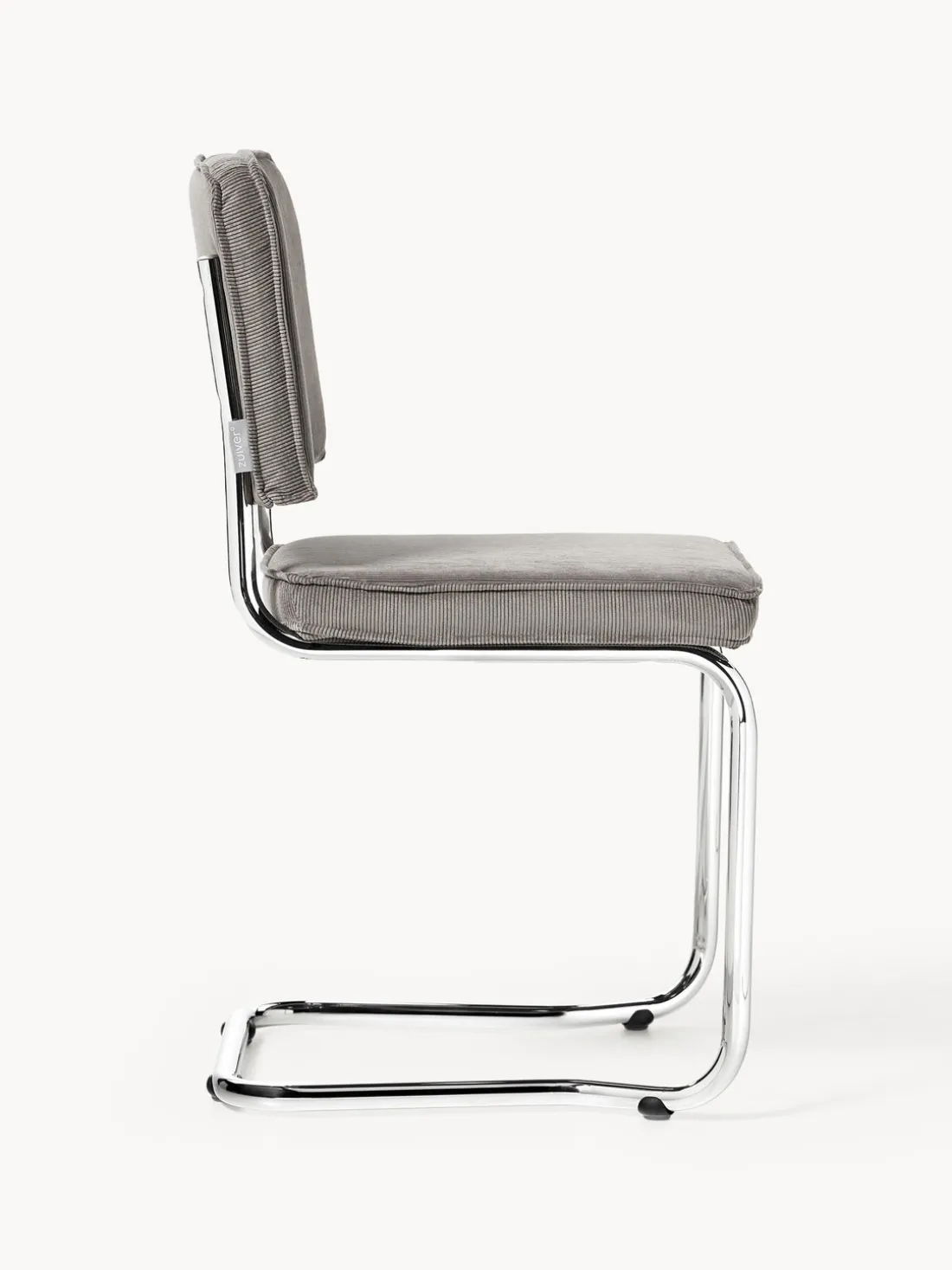 Sillas cantilever de pana Kink, 2 uds.