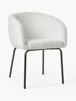 Sillas con reposabrazos en tejido bouclé Alani, 2 uds