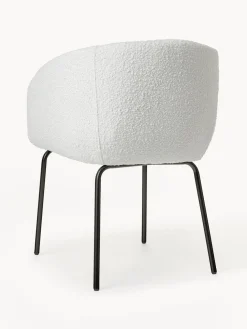 Sillas con reposabrazos en tejido bouclé Alani, 2 uds