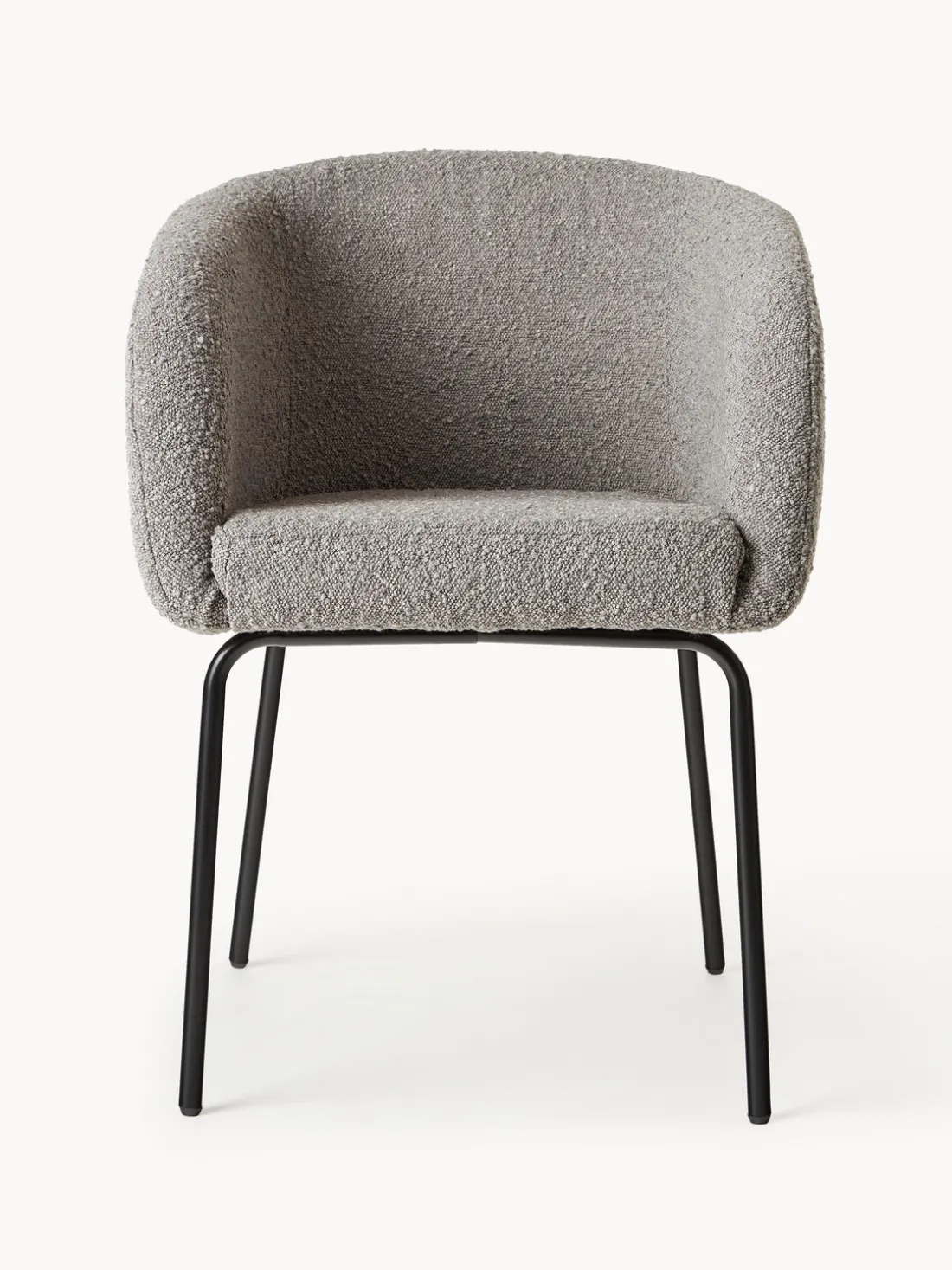 Sillas con reposabrazos en tejido bouclé Alani, 2 uds.